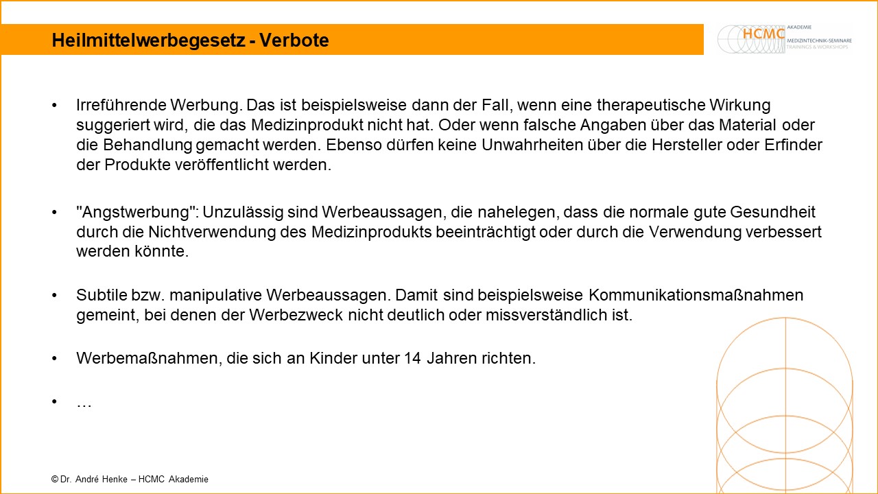 Heilmittelwerbegesetz - Verbote